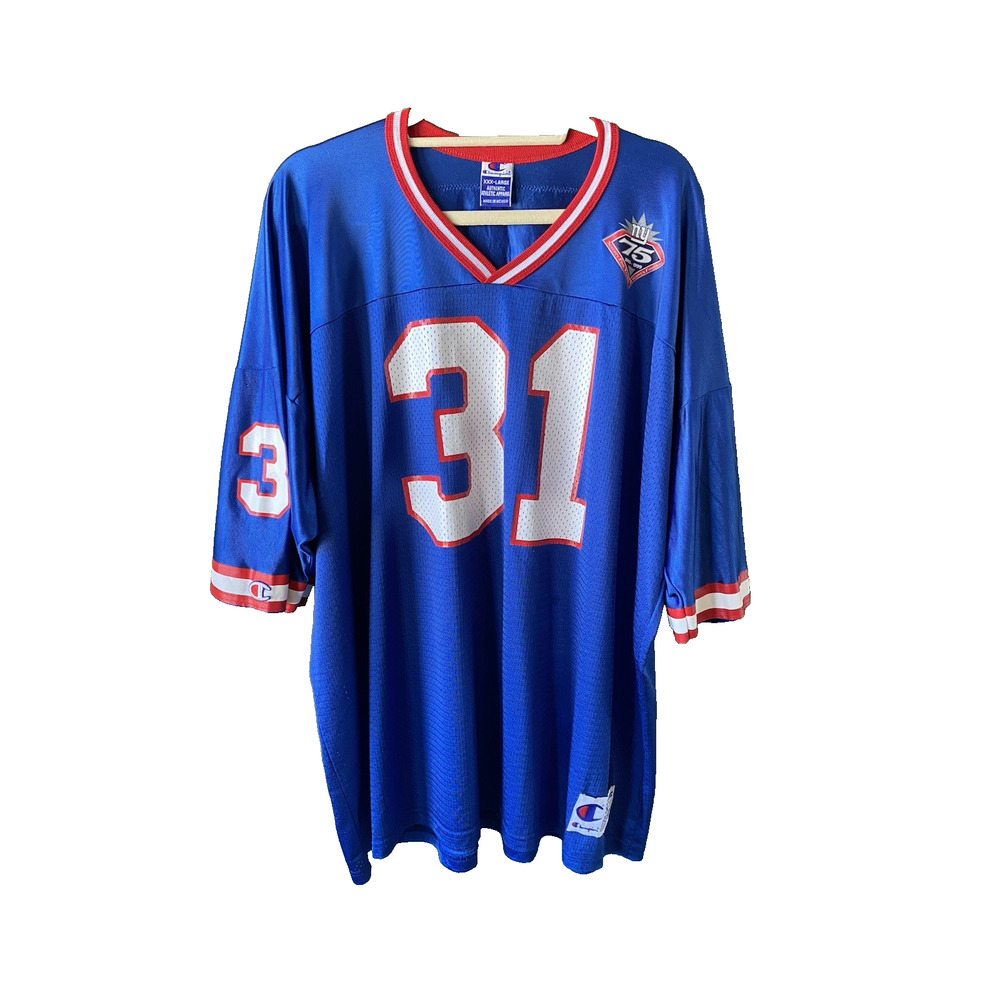 Rare Vintage 90s 75th Anniversary New York Giants Jason Sehorn 31 Jersey Mens 56